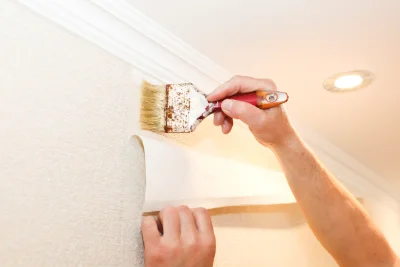 Pose de papier peint à Venteuil — revêtements muraux et toiles de verre